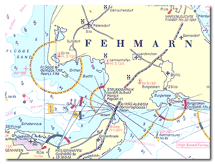 Seekarte Fehmarn - Ausschnitt