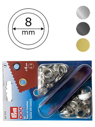 24 Metallösen 8mm