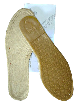 Schuhsohlen aus Jute