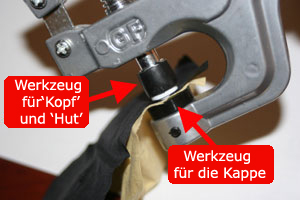 Druckknopf justieren