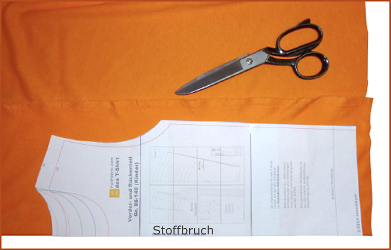 Rückenteil zuschneiden