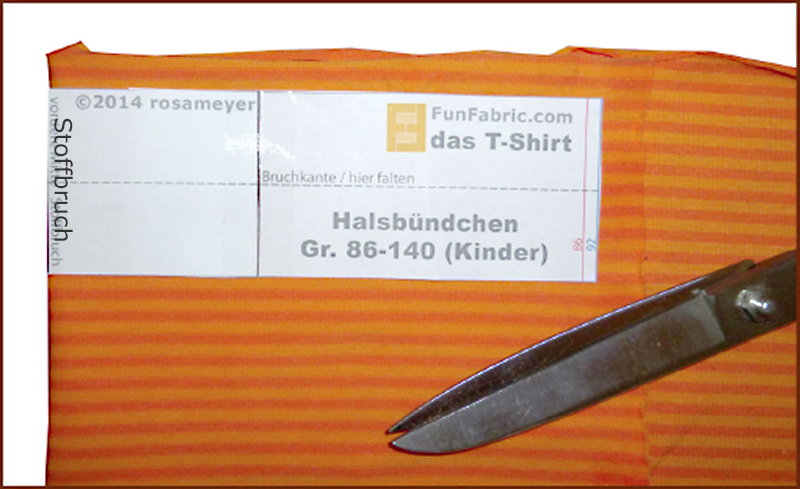 Halsbündchen ausschneiden