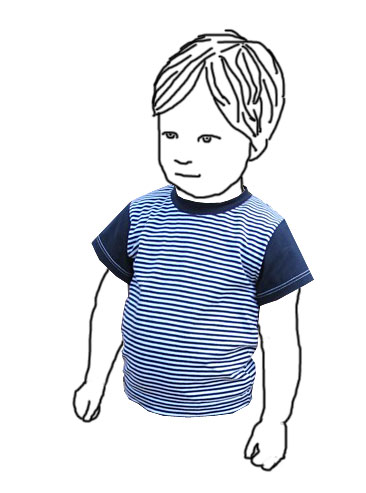 das T-Shirt mit kurzen Ärmeln