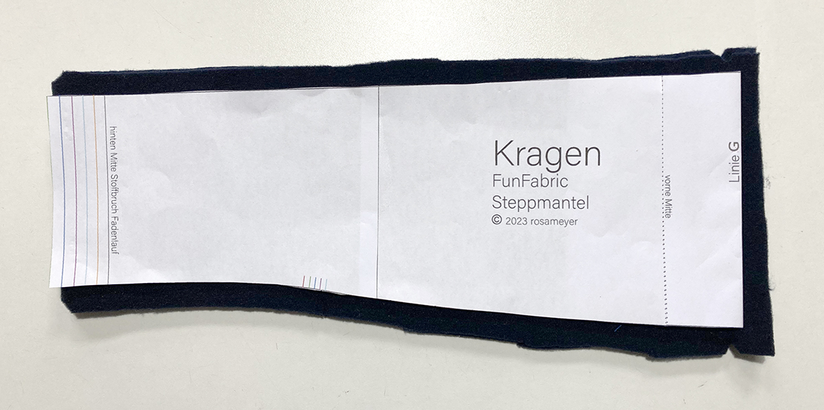 Fleecekragen zuschneiden Fleecekragen zuschneiden