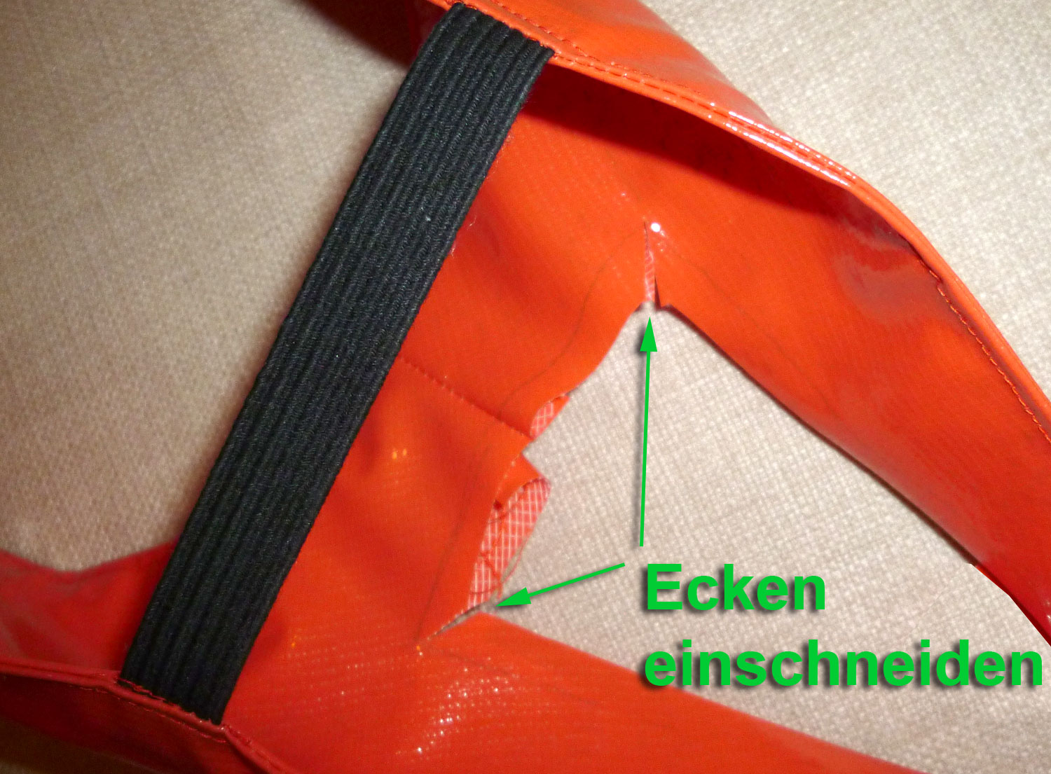 Nahtzgabe Einschneiden Nahtzugabe einschneiden