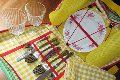 farbenfrohe Picknicktasche farbenfrohe Picknicktasche