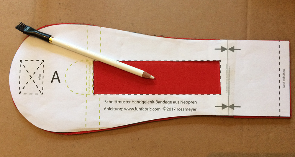 Markierung für Klettband