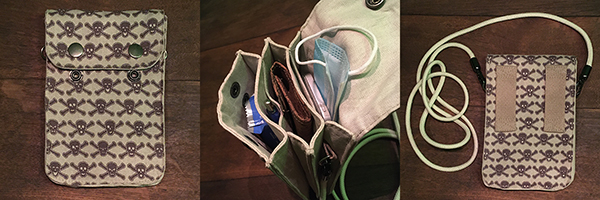 Tasche 02 aus bedrucktem Canvas mit Druckknöpfen