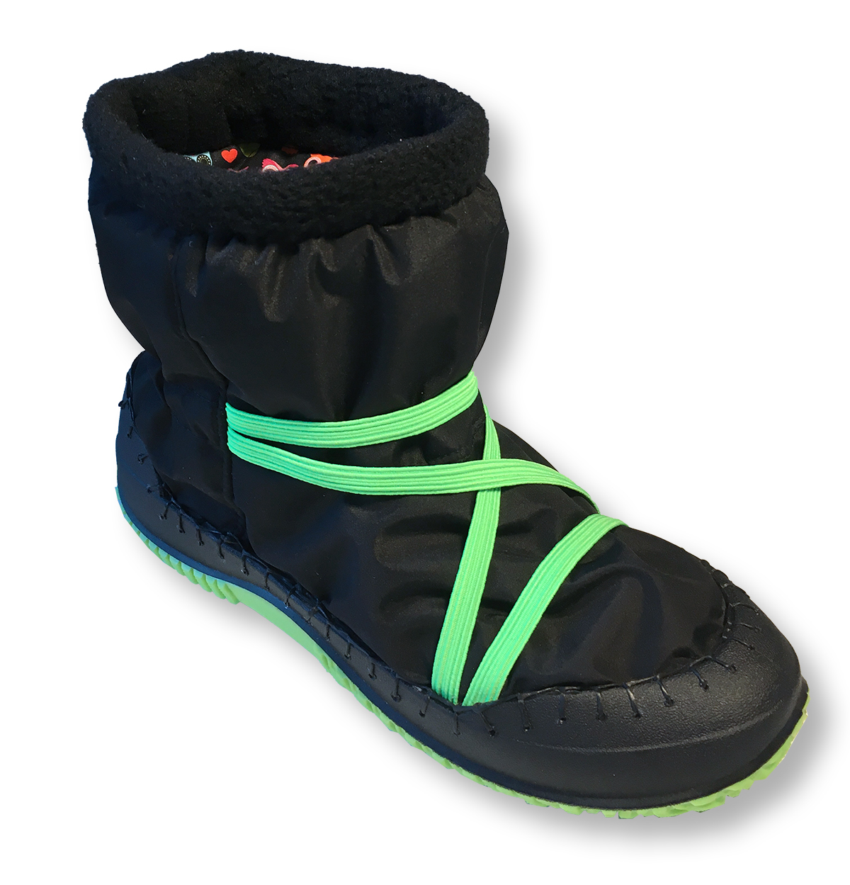 grüner Winterstiefel
