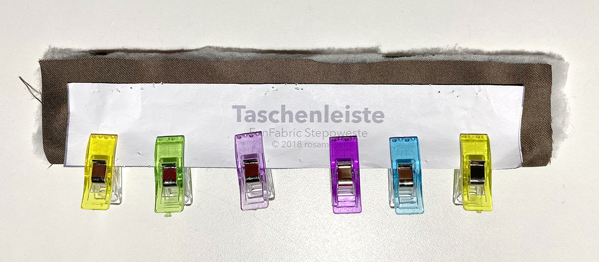 Taschenleiste falten