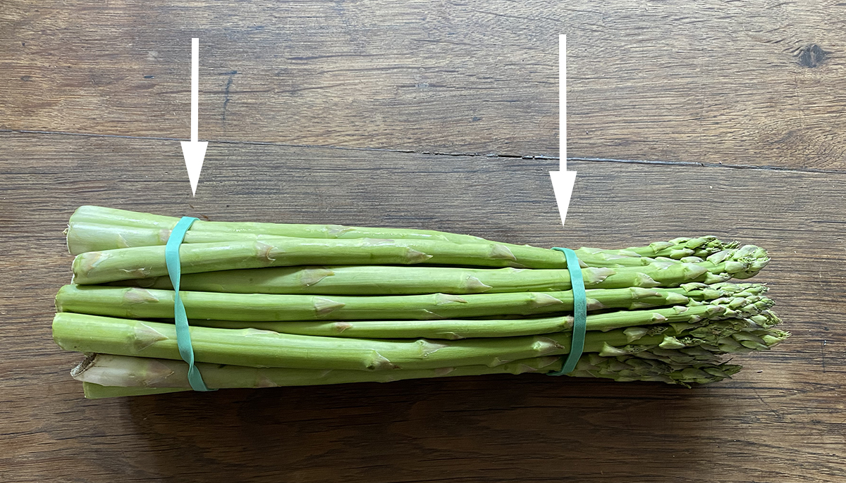 Grüner Spargel aus dem Supermarkt