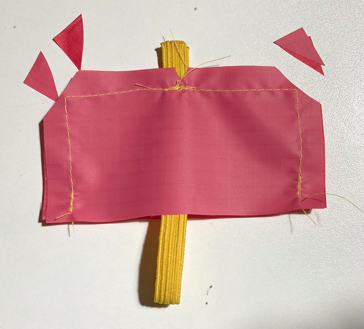 Endstück zusammen nähen