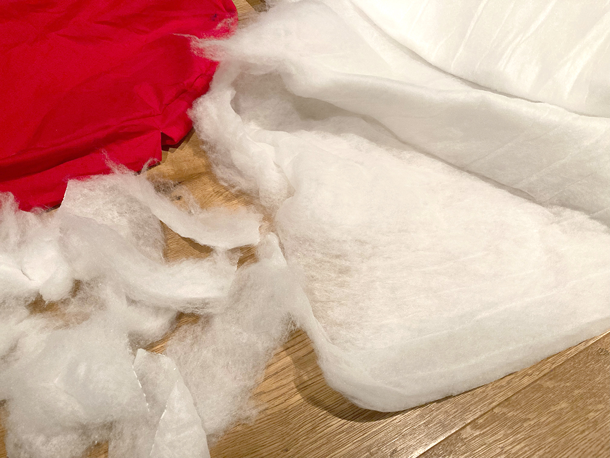 Kissen mit Vlies ausstopfen