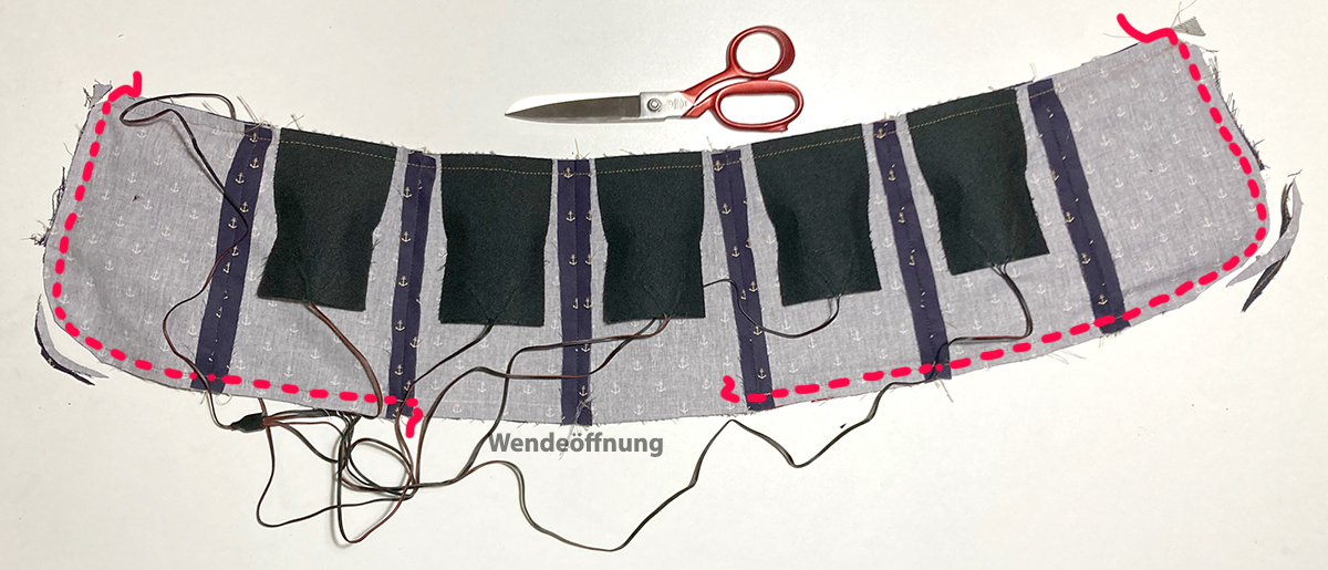 Oberstoff ud Futter zusammen nähen
