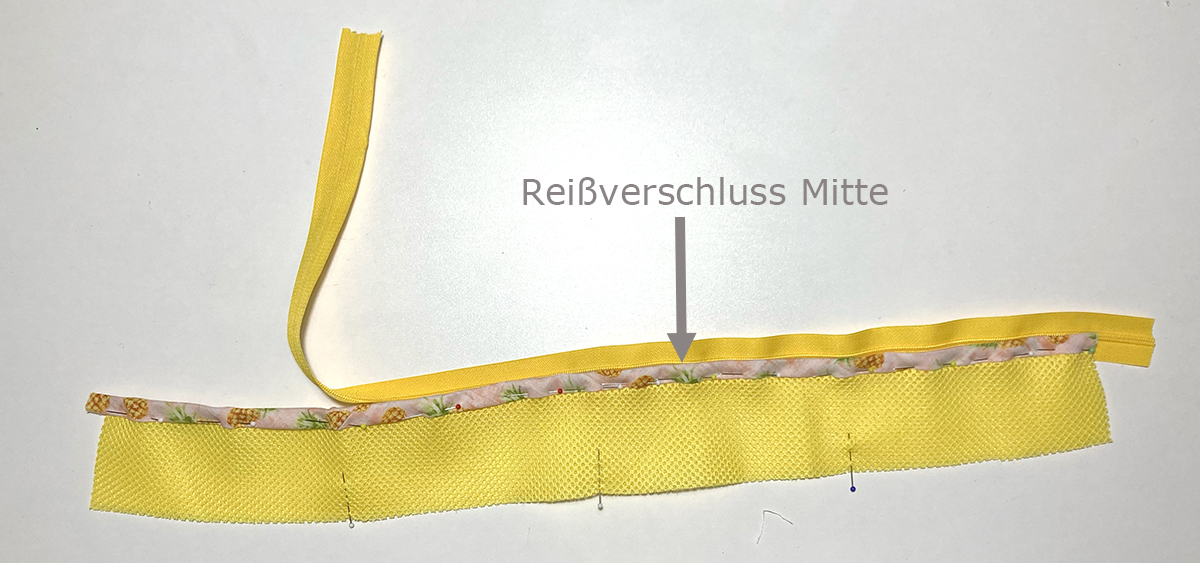 Reißverschluss fest stecken