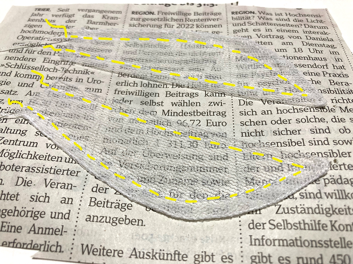 Flügel absteppen