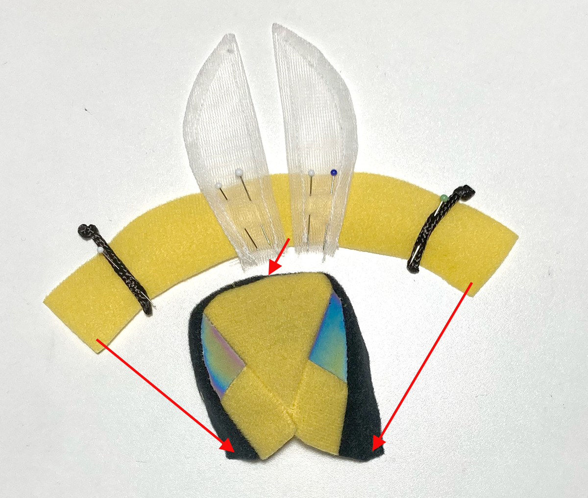 Flügel feststecken