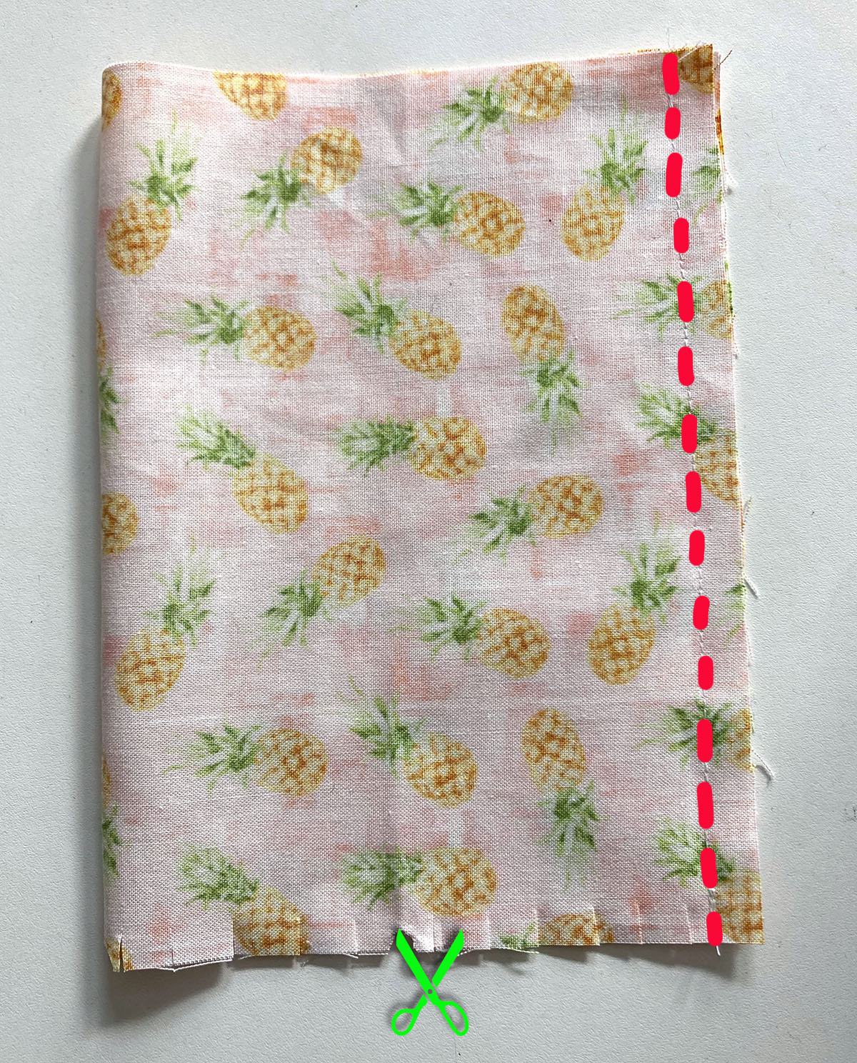 Außenhülle zusammen nähen