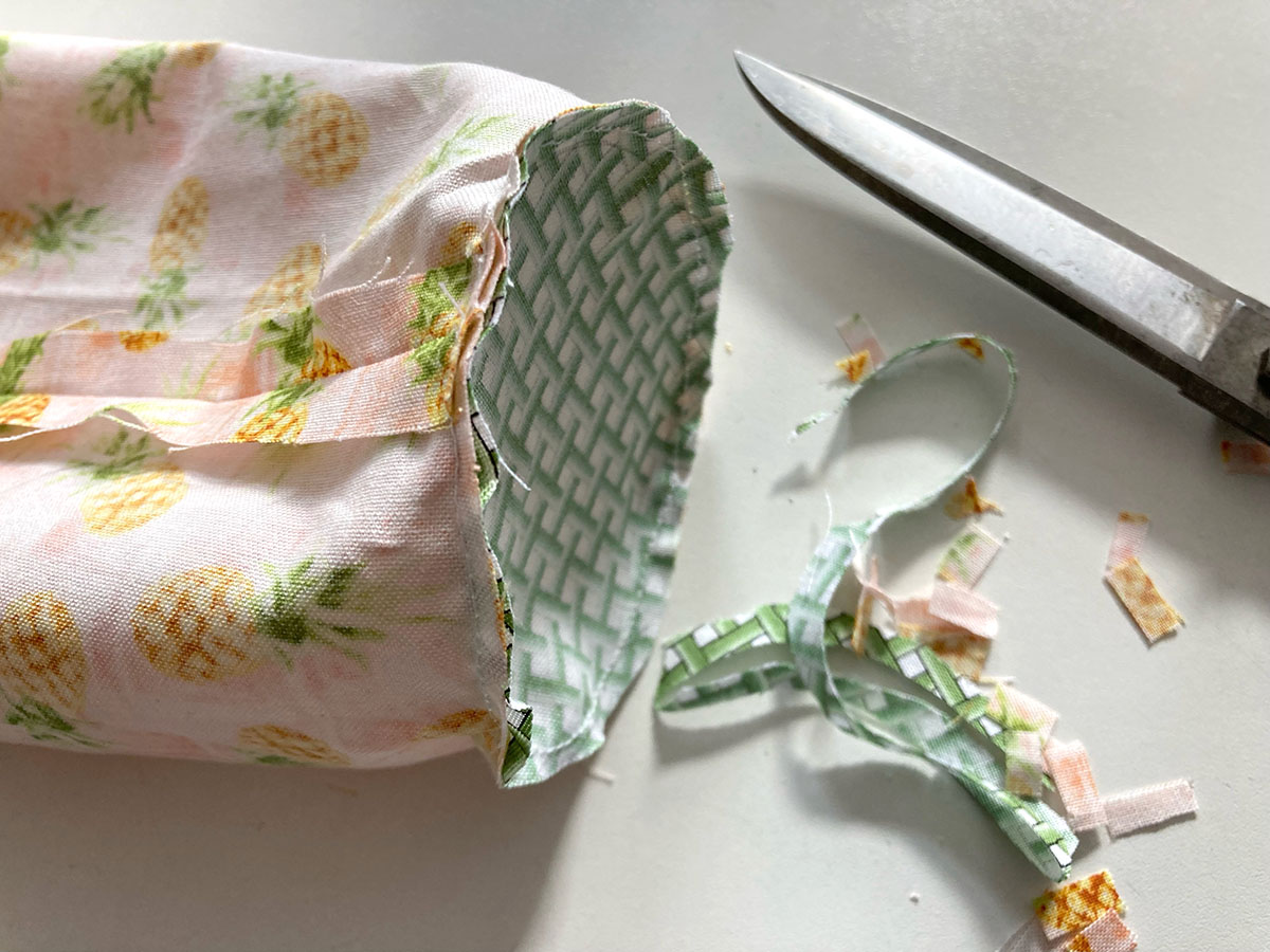 Nahtzugaben zurück schneiden