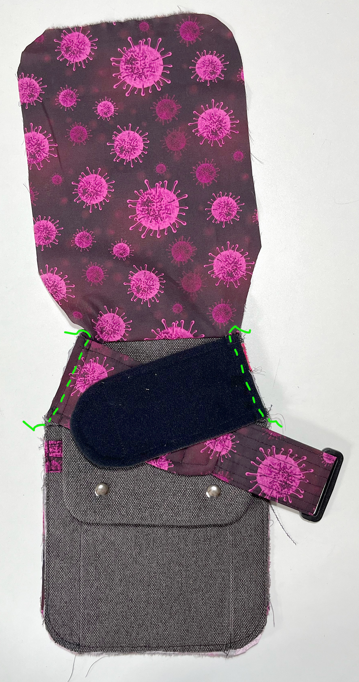 Seitenteile annähen