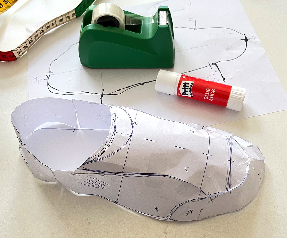 Schnittmuster für Schuhe nach Maß
