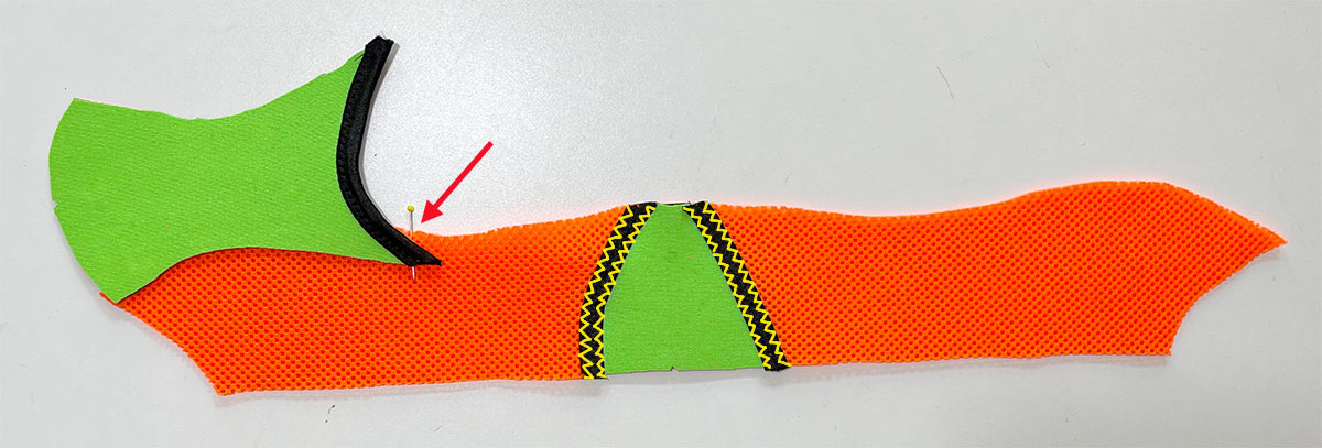 Ferse annähen