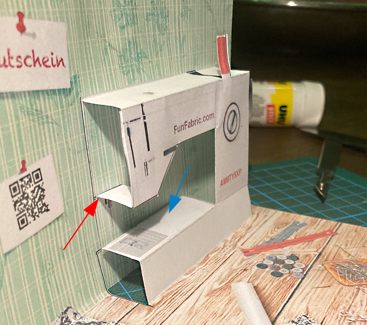 Gutscheinkarte ausschneiden